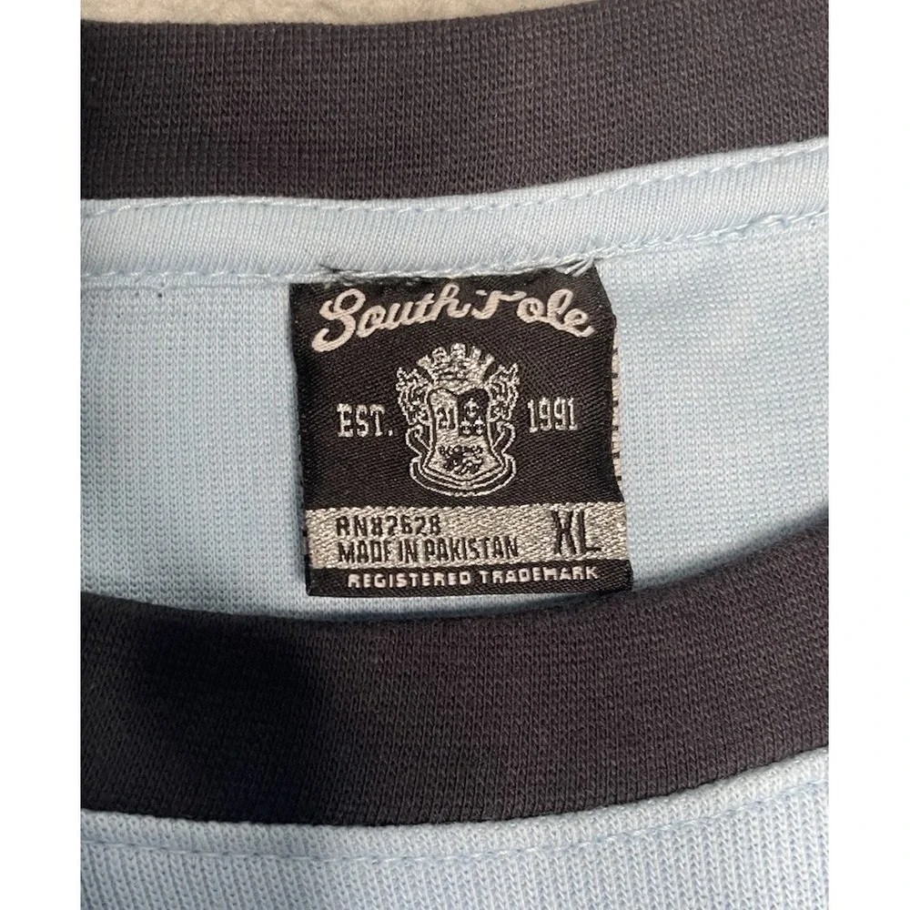 NWT Rare Vintage SouthPole Denim And Co Pullover Sweater Mens XL Blue Dead Stock